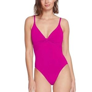 Robin Piccone Pink Knot One Piece Swimsuit